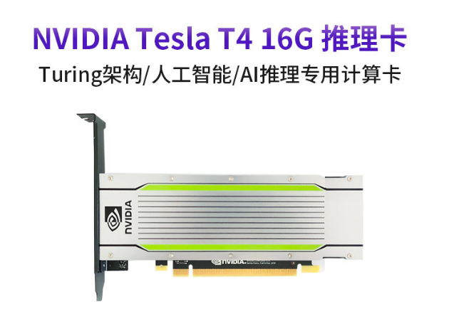 英伟达（NVIDIA）Tesla T4 16G 元宇宙人工智能AI大模型深度学习计算GPU运算加速卡